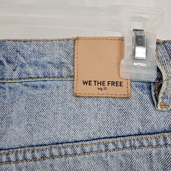 Free People We The Free Brea Cut Off Mini Skirt Women's Size 26 Button Fly Denim - Picture 9 of 9